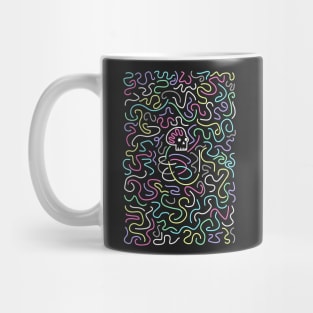 Retro psychedelic deconstructed skull apparel Mug